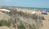 Restaurant Chez Milou Serignan plage accés à la mediterranée par des sentiers à travers les dunes